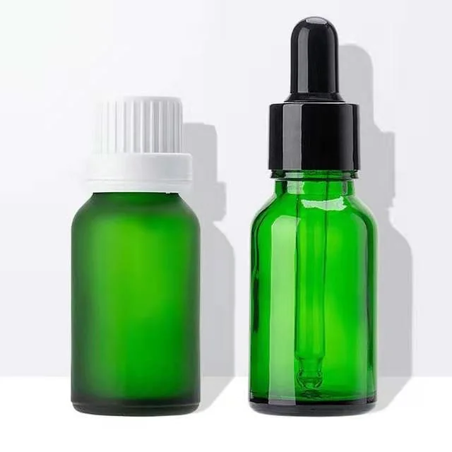 20ml Frosted Green Glass Dropper Bottle Pharmaceutical for Essential Oil