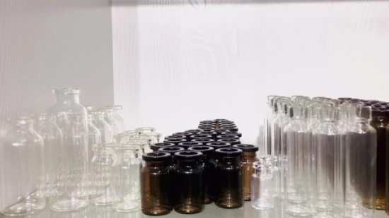 クリアアンバー製薬成形ガラスバイアルボトル 50ml 注射注入バイアル USP タイプ I、II、III CE